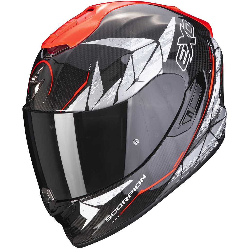 Scorpion EXO 1400 Evo Carbon - Aranea - Black neon red glossy