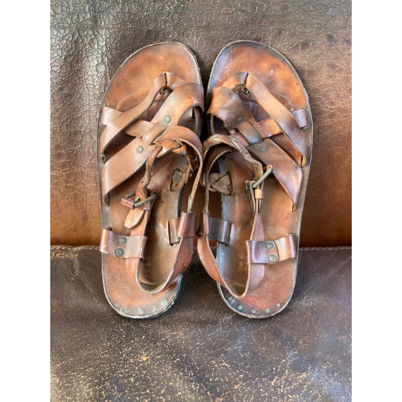 Alfredo bannister 42-43 รองเท้าแตะหนังแท้ สุดเท่ห์