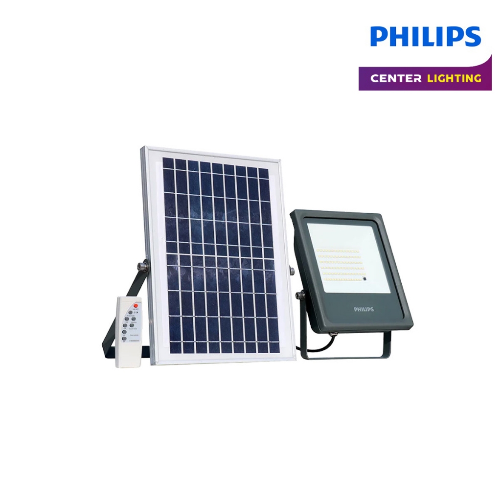 โคมไฟฟลัดไลท์ สปอร์ตไลท์ Flood Light Solarcell Philips โซลาร์เซลล์ ฟิลิปส์ BVP080 แสงขาว (20W 2000lumen/30W 3000lumen/48