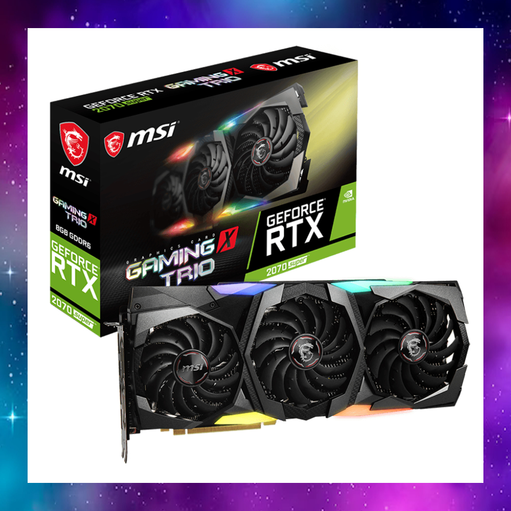 VGA (การ์ดแสดงผล) MSI GEFORCE RTX 2070 SUPER 2070s 2070SUPER GAMING X TRIO - 8GB GDDR6 ใช้งานปกติ