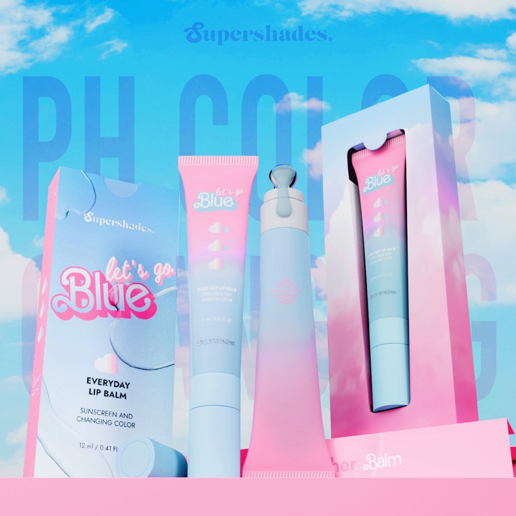 Supershades مرطب شفاه Let's Go Blue يتغير لونه