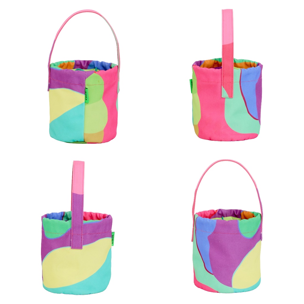 CELLS. กระเป๋าผ้า ทรงถัง รุ่น Mixed Fruit-Bucketbag-S-002