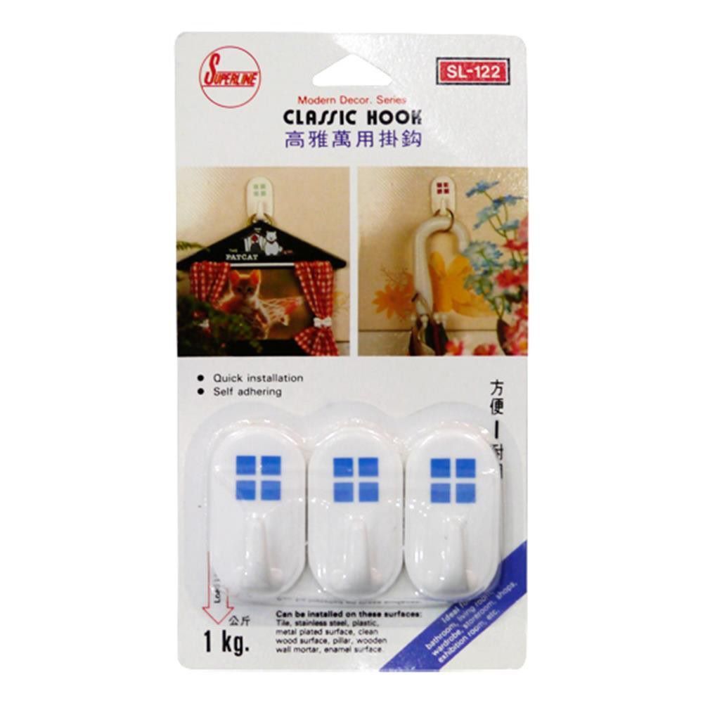 ขอแขวน SL 122 (1x3) Brand SUPERLINE ขอแขวนติดผนัง