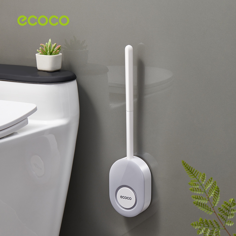 [พร้อมส่ง]Ecoco แปรงขัดส้วม  แปรงล้างห้องน้ำ ซิลิโคน มาพร้อมกับรูระบายน้ํา มีฝาปิด ติดผนัง ไม่มีการเจาะ