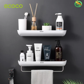 [พร้อมส่ง]Ecoco ชั้นวางของในห้องน้ำ ติดผนัง รับน้ำหนักเยอ 2 ชั้น 3 ชั้น ชุดค่าผสมฟรี พร้อมสติ๊กเกอร์ E1923