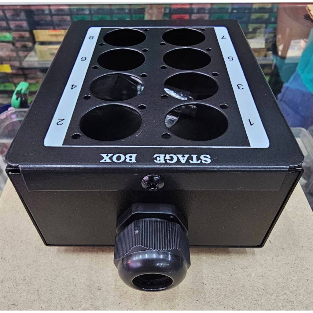 STAGE BOX 8 ช่อง สีดำ สำหรับใส่หัวแจ็ก XLR