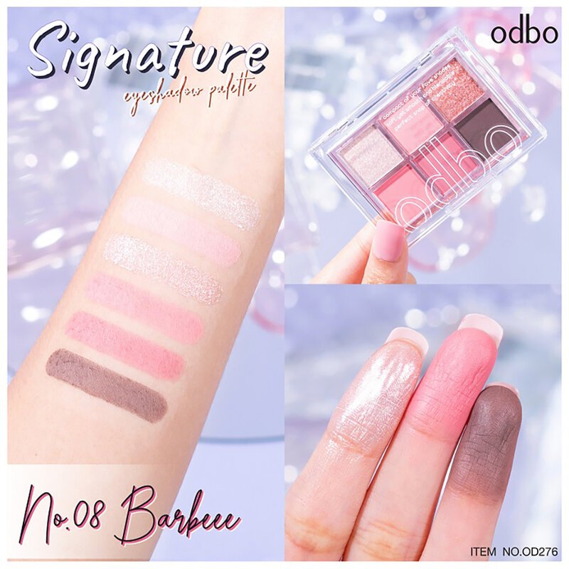 (OD276) Odbo signature eyeashdow palette อายแชโดว์ พาเลท 6 สี - รูปที่ 7
