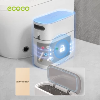 [พร้อมส่ง]ECOCO ถังขยะ 8 ลิตร 12 ลิตร ถังขยะในห้องน้ำ ในตัวสองชั้น เปิดเพียงคลิกเดียว ถุงขยะ