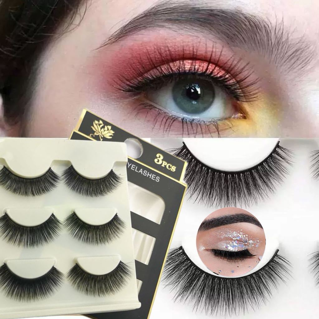🌟พร้อมส่ง🌟 ขนตาปลอมสายฝอ ขนตาปลอมสไตล์ยุโรปอเมริกา แต่งหน้า ขนตานางรำ *ไม่มีกาวในตัว*