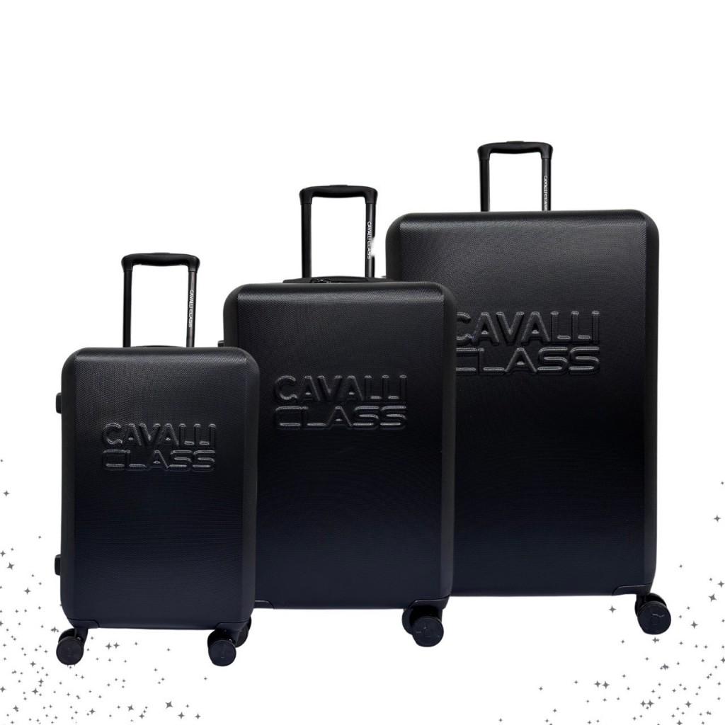 กระเป๋าเดินทาง กระเป๋าเดินทางล้อลาก น้ำหนักเบา วัสดุดี ขนาด 20-24-28 นิ้ว #CAV (BLACK)  มีตัวล็อค