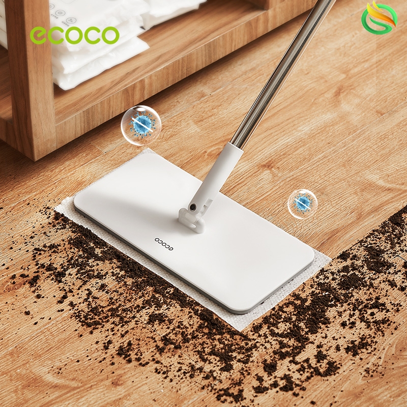 [พร้อมส่ง]Ecoco ไม้ถูพื้น ไม้ม็อบ ใช้กับทิชชู่เปียกและแห้ง ไม้ม็อบดันฝุ่น ไม้ถูพื้นใช้แล้วทิ้ง ไฟฟ้า