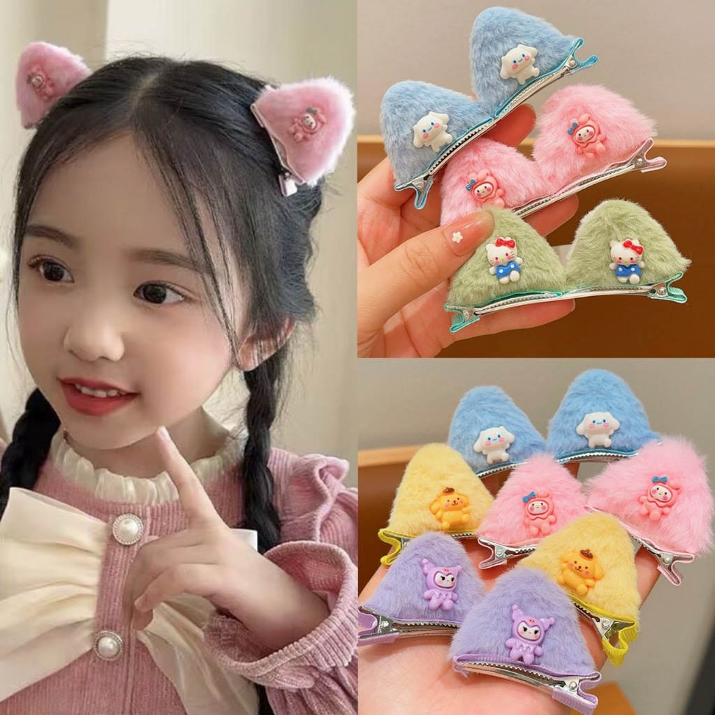 พร้อมส่ง 🌷 กิ๊บติดผม รูปหูแมว ลายการ์ตูนน่ารัก  👑🎀 #K09