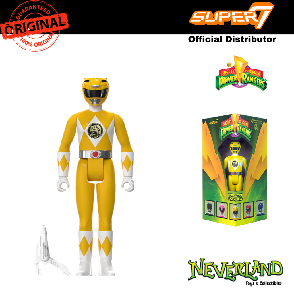 Super7 Mighty Morphin Power Rangers Yellow Ranger SDCC ReAction Figure
