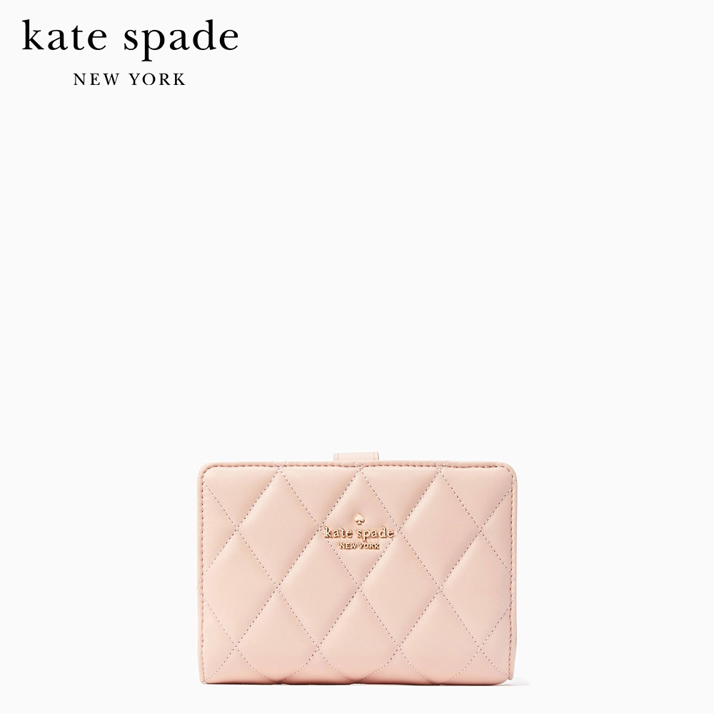 KATE SPADE NEW YORK CAREY SMOOTH QUILTED LEATHER MEDIUM COMPACT BIFOLD WALLET KA591 กระเป๋าสตางค์