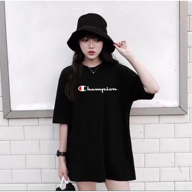 พร้อมส่ง เสื้อแช้มเปี้ยน งานปักนูนตรงหน้าอกผ้าคอตตอนแท้ เกรดพรีเมี่ยม การันตีเสื้อยืดที่ขายดีตลอดกาล