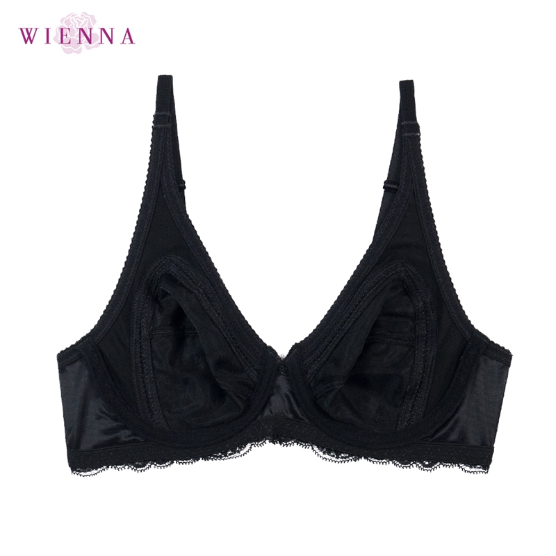 WIENNA Best Seller เสื้อชั้นใน Beauty 5 Cup DB23558 ไซซ์ใหญ่ สีเนื้อ ดำ ฟ้า (Tulip Carnation) - รูปที่ 4