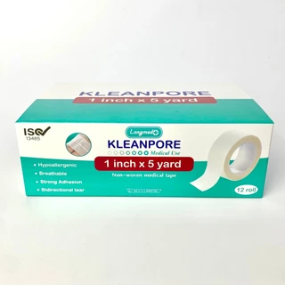 [ขายยกกล่อง 12 ม้วน] เทปแต่งแผล ชนิดใส เทปเยื่อกระดาษ Longmed Kleantrans Kleanpore เทปกาว คลีนพอร์ คลีนทรานซ