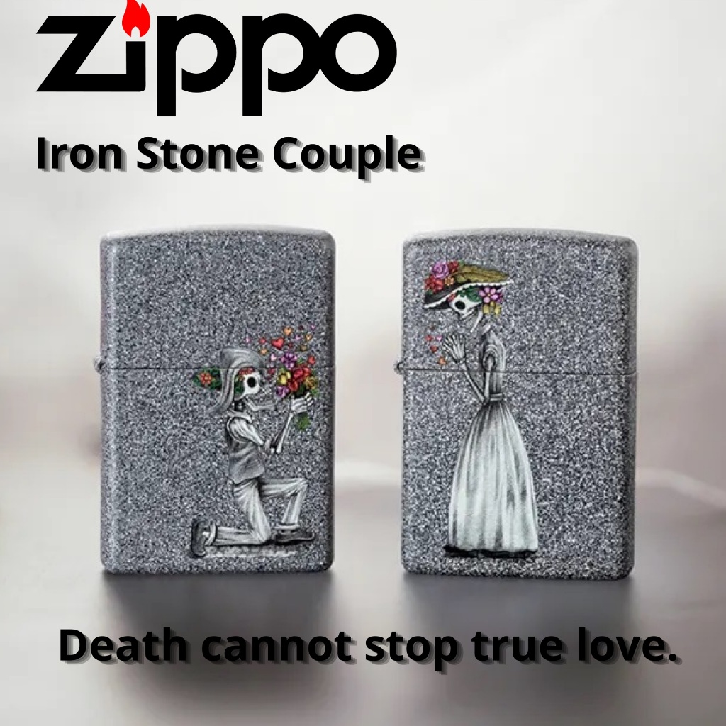 Zippo Iron Stone Couple, 100% ZIPPO Original from USA, new and unfired. Year 2021 Two Zippo