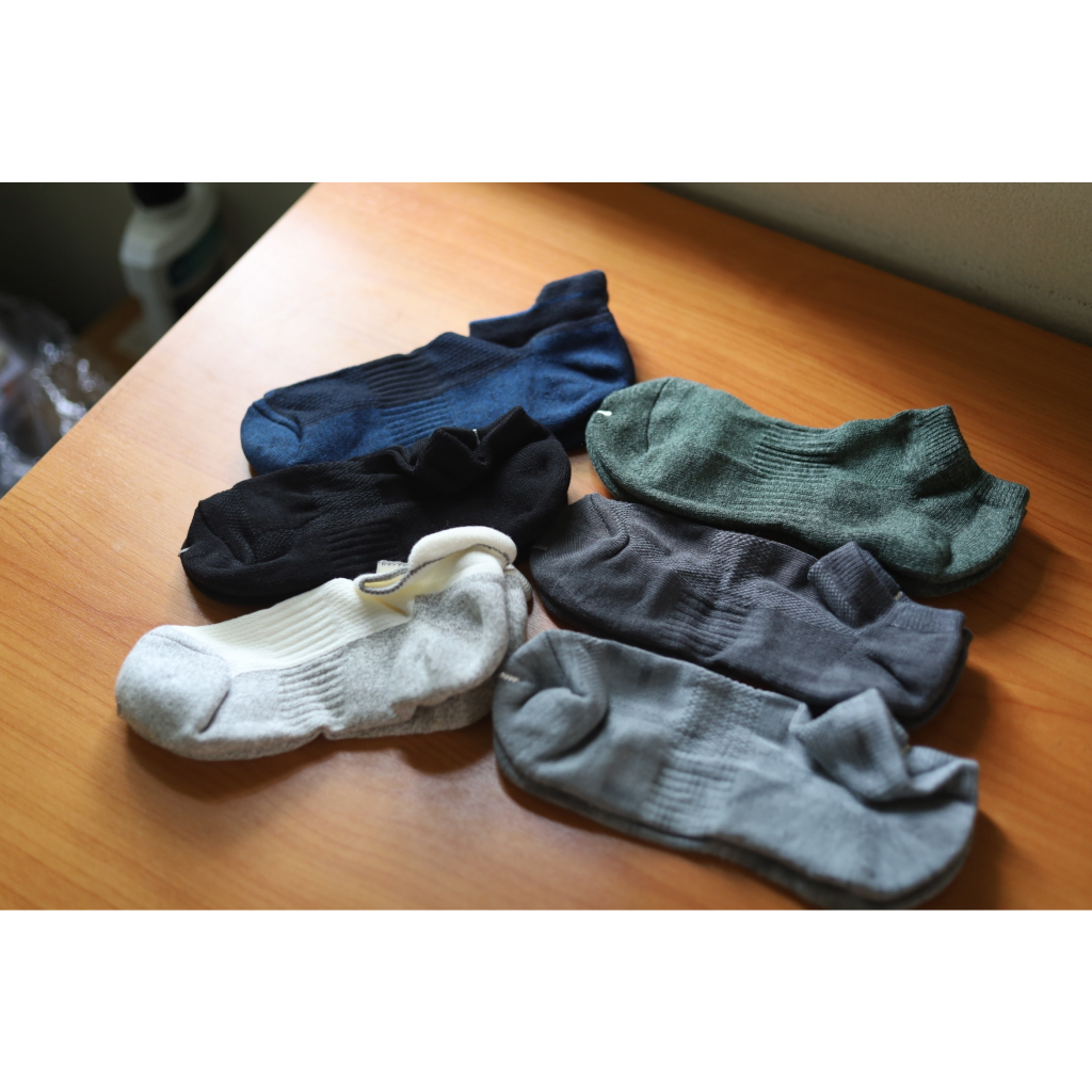 ถุงเท้าข้อสั้นผ้า cotton พื้นหนานุ่มเนื้อผ้า cotton ไม่ย้วย ไม่เป็นขุยทนทานสินค้า made in thailand