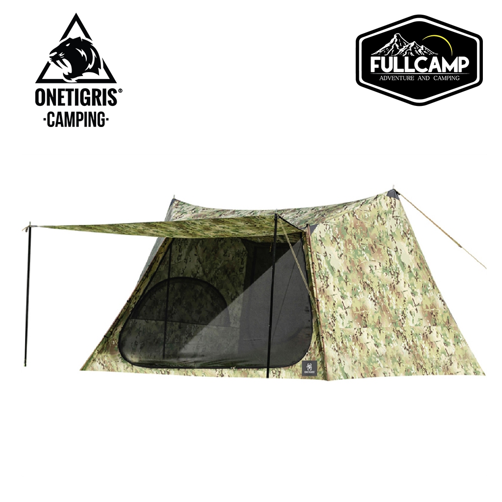 OneTigris Multicam® NEBULA Camping Tent เต็นท์ตั้งเเคมป์ขนาดใหญ่ เต็นท์แคมป์ เต็นท์กันฝน เต็นท์ลายพราง เต้นท์สนามเดินป่า