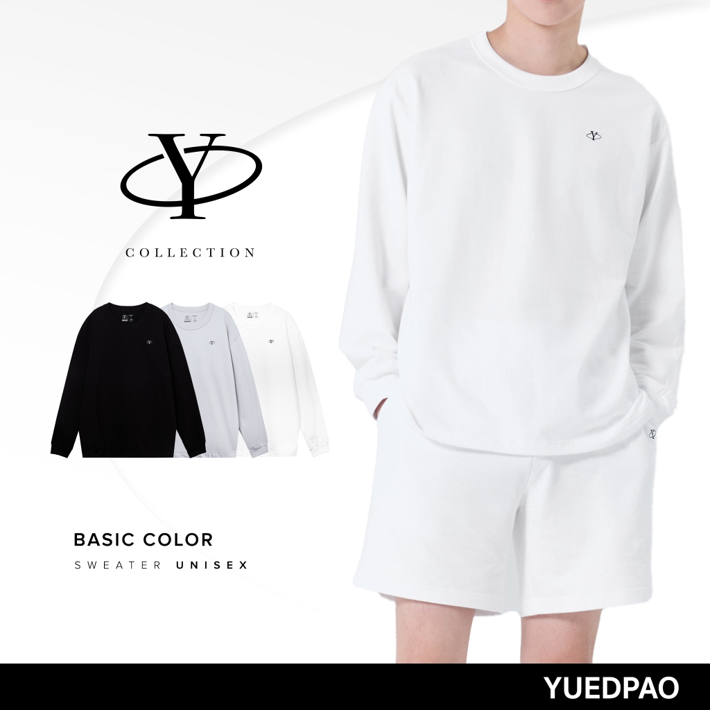 Yuedpao Sweater Y Collection ฉลองครบรอบ 5 ปี ผ้าหนายับยากรีดง่าย เสื้อยืดเปล่า เสื้อสเวตเตอร์