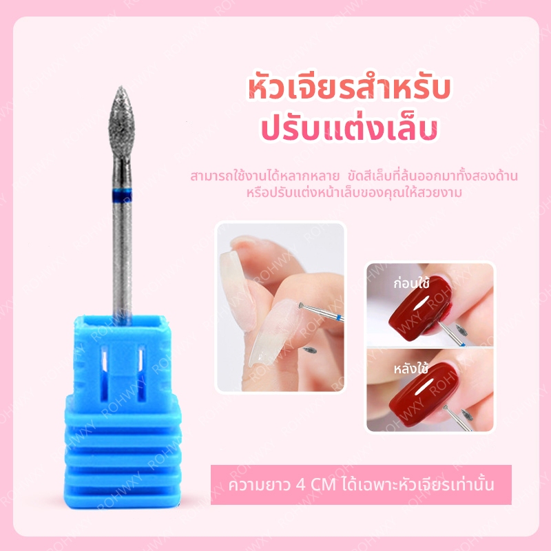 หัวเจียรตะไบเล็บ เจียรขัดเล็บ สำหรับปรับแต่งหน้าเล็บมีให้เลือก 5 แบบ