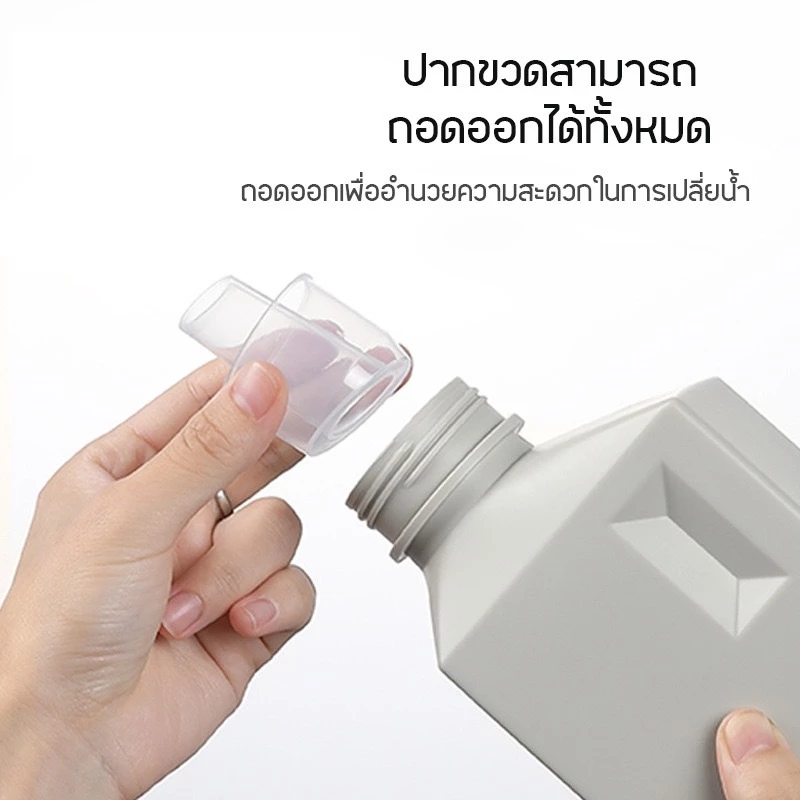 E-item ขวดพลาสติกใส่น้ำยา ขวดสำหรับใส่น้ำยารีฟิว ใส่น้ำยาอเนกประสงค์ แบบหัวกรวยเทง่าย สีขาว-เทา A239 thumbnail 6
