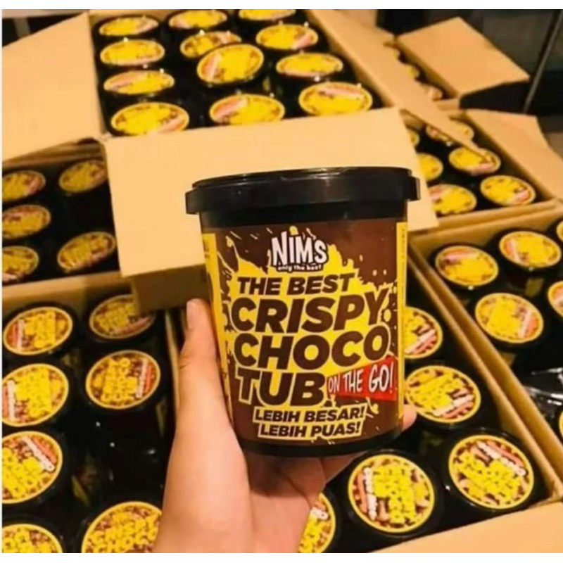 💥แท้! NIMS CRISPY CHOCOLATE 🍫 คริสปี้โกโก้ครั้นเคลือบช็อคโกแลตพรีเมี่ยม นำเข้า 250 กรัม+ช้อนทุกกระปุก