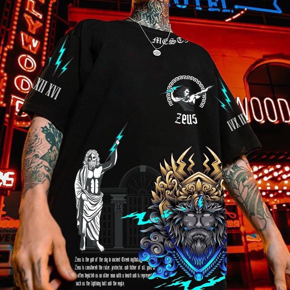 เสื้อยืดCotton100% สกรีนแบบดิจิตอล สีสด เนื้อผ้าหนานุ่ม เกรดพรีเมี่ยม A776-แขนสั้น