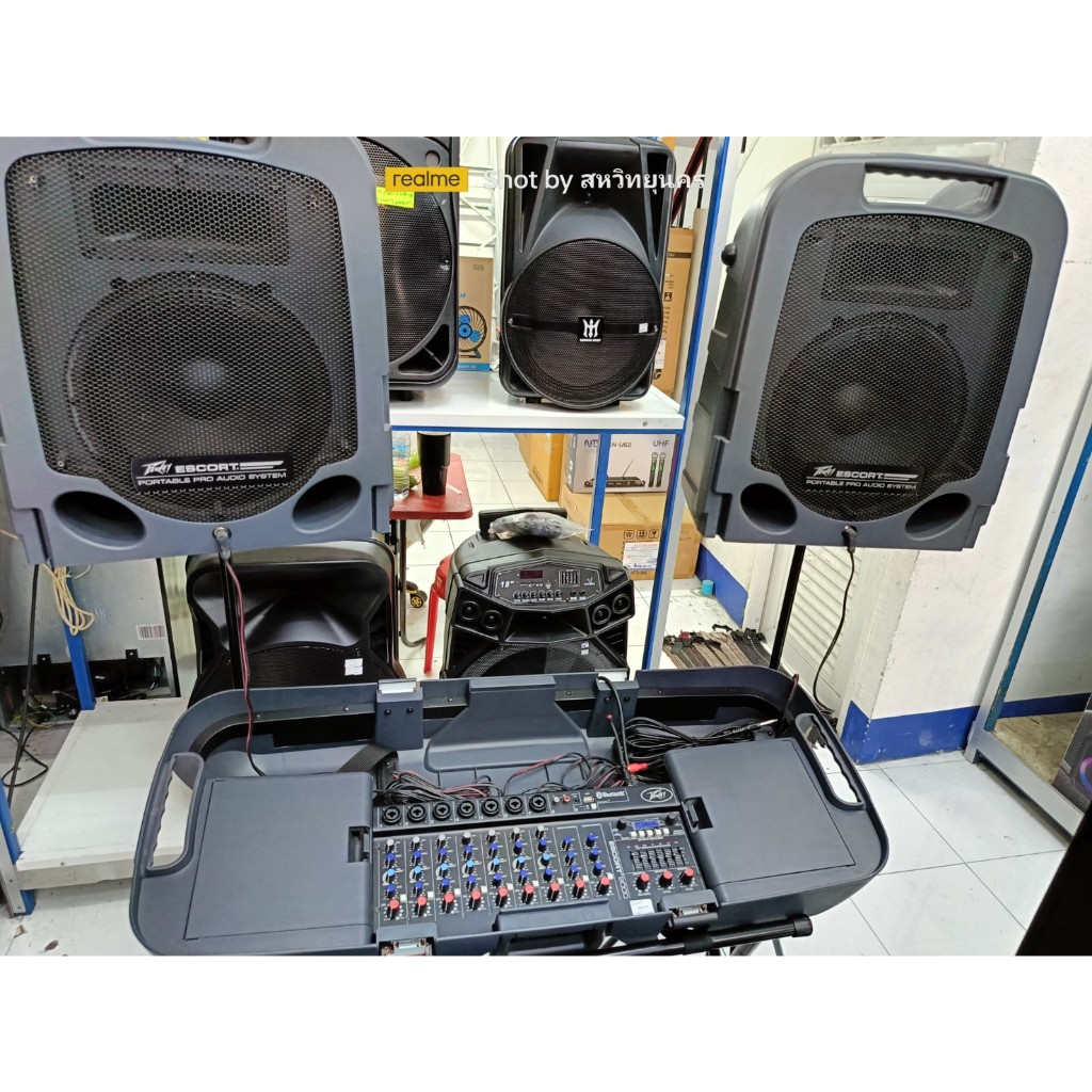 (ผ่อน 0%) ชุดเครื่องเสียงเคลื่อนที่ PEAVEY ESCORT 6000 PORTABLE SYSTEM แถม ไมค์สาย Peavey แท้