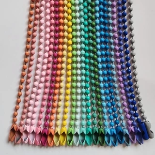 24สี > โซ่ไข่ปลา ความยาว 10 ,12 cm.แพค 5เส้น