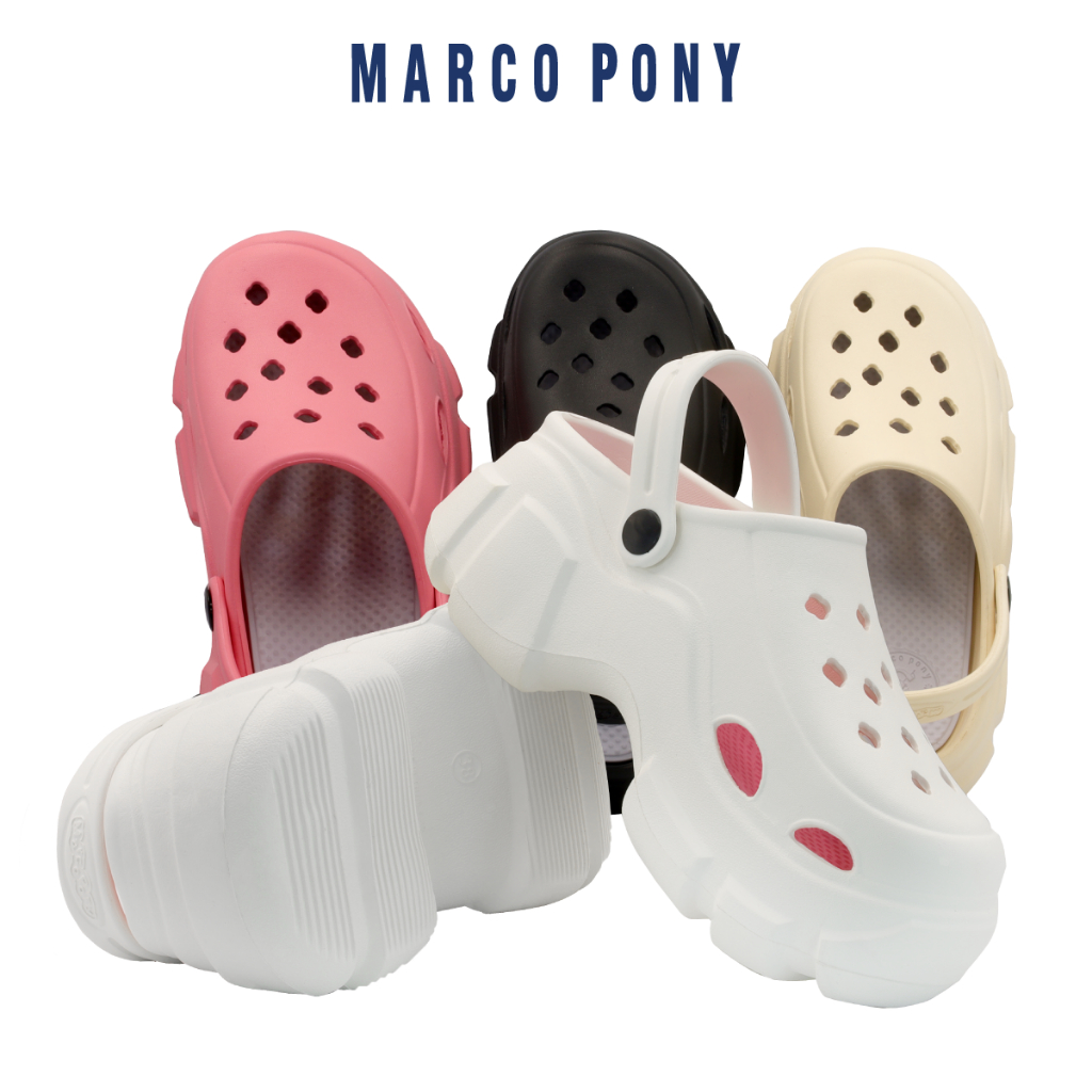 Marco Pony รองเท้าแตะ ลำลอง หัวโต สำหรับผู้ชายและผู้หญิง นุ่ม เสริมความสูง 7 cm วัสดุ EVA รุ่น MH9021