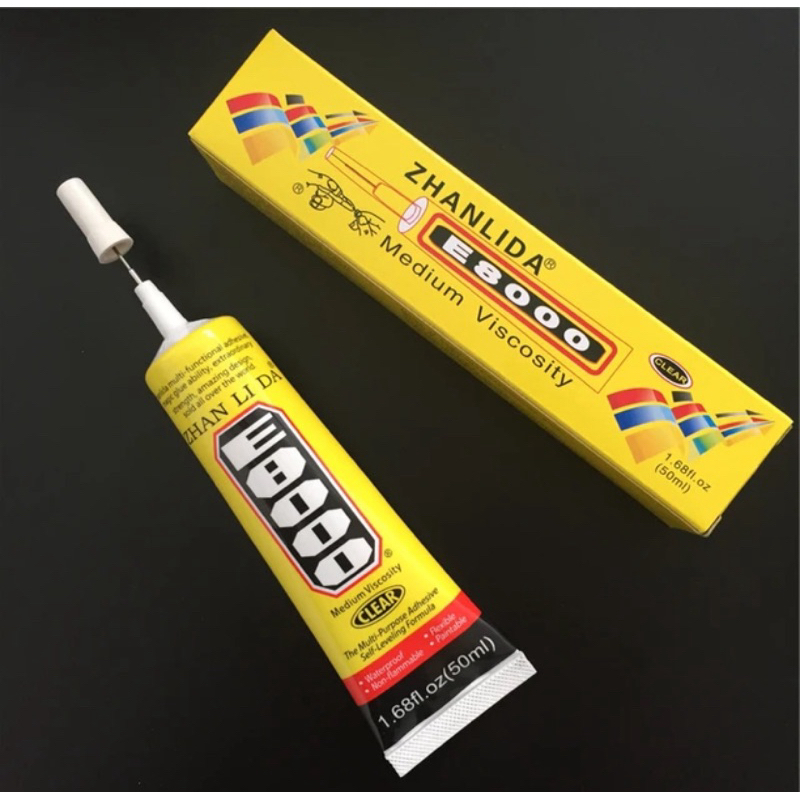 50ml E-8000 กาวอเนกประสงค์กาวอีพ็อกซี่เรซิ่นซ่อมโทรศัพท์มือถือ LCDหน้าจอ