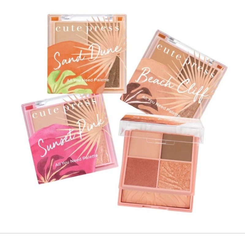 CUTE PRESS พาเลทท์ตกแต่งเปลือกตาและแก้ม TROPICAL BREEZE ALL YOU NEED