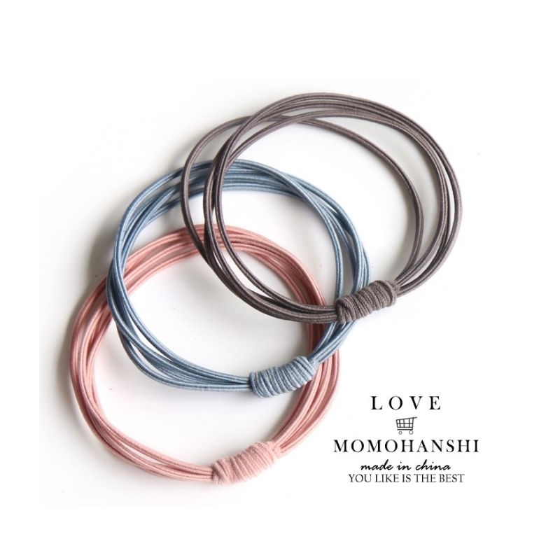 L035 ยางรัดผมสีหวาน หยืดหยุ่นดี มีความแข็งแรง พร้อมส่งจากไทย (*ขั้นต่ำ 5 ชิ้น)