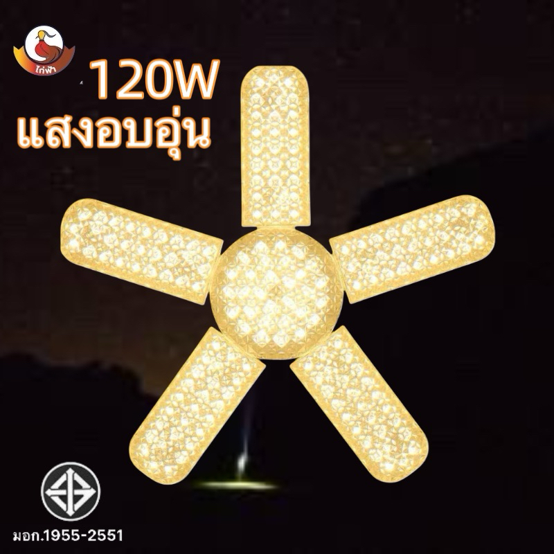 หลอดเพชรหลอดไฟ LED ทรงใบพัด พับเก็บได้ ประหยัดพลังงานไฟ ปรับมุมโคมไฟได้หลอดไฟเพดาน หลอดไฟทรงพัดลม พับได้ ขั้วหลอดE27 ราคา ถูกที่สุด ดีลบีเคเค แกลเลอรีภาพที่ 8