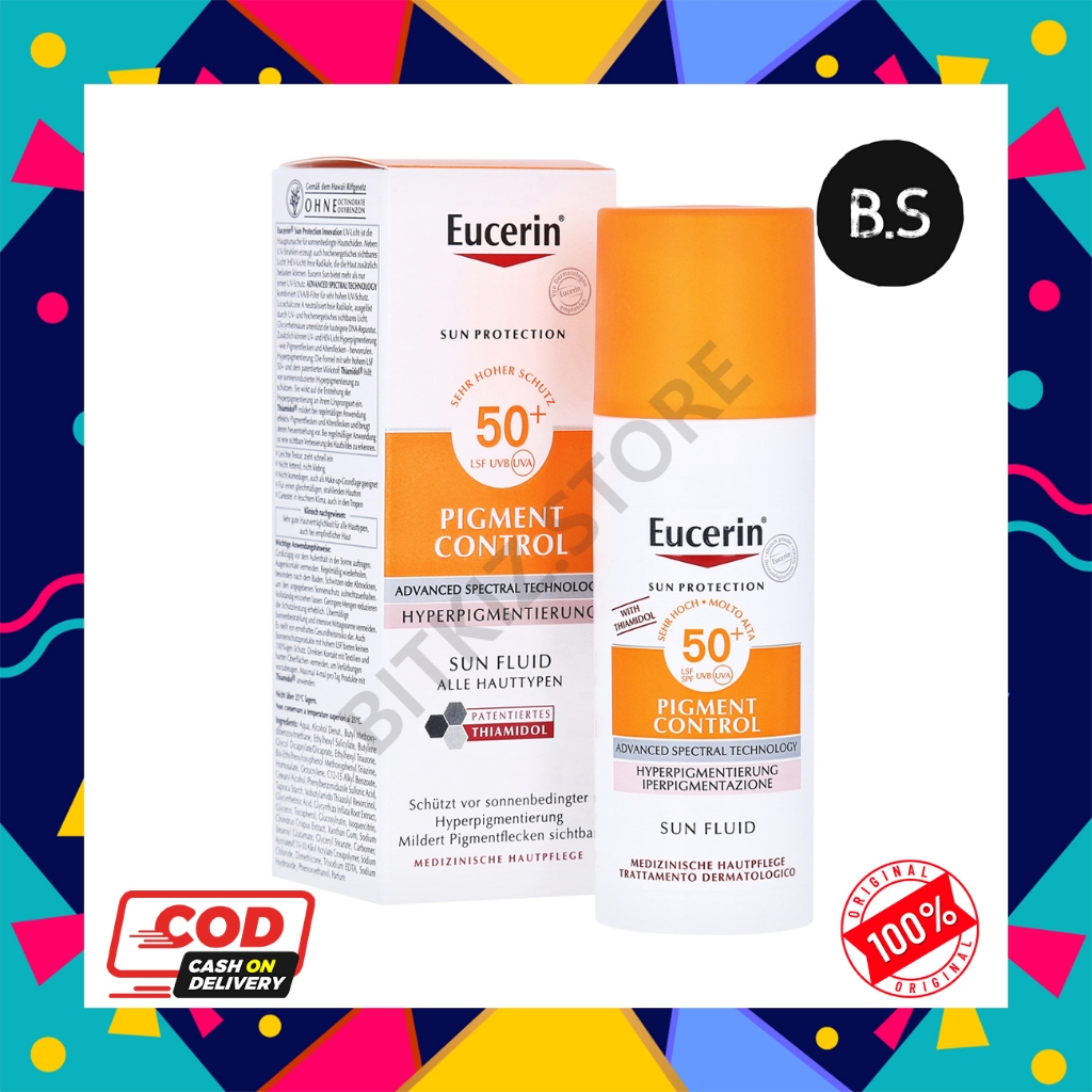 Eucerin Pigment Control Sun Fluid SPF50+ 50ml ชื่อไทย Eucerin Sun Spotless Brightening Serum