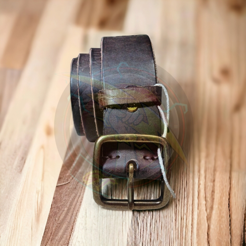 เข็มขัดหนังวัวแท้ Italy หัวทองเหลืองแท้ คุณภาพเกรด premium เข็มขัดหนังแท้ ชาย หนังวัวฟอก รับประกัน3ปี หนังชั้นเดียว - รูปที่ 3