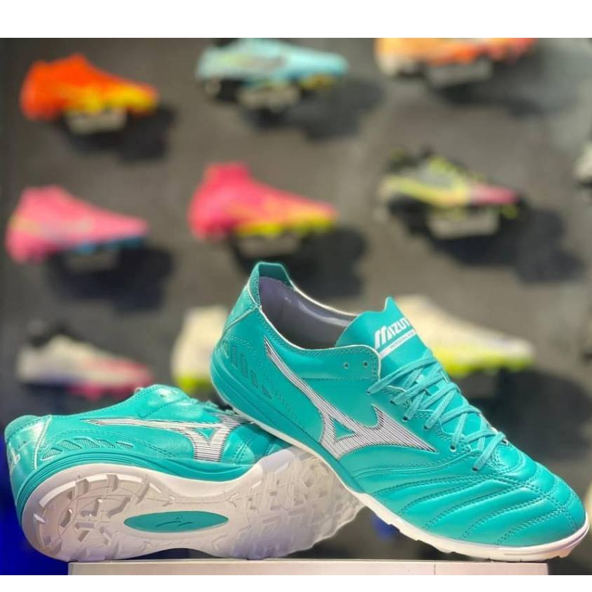 รองเท้าฟุตบอล 100ปุ่ม MIZUNO JAPAN มิซูโนร้อยปุ่ม ถ่ายจากสินค้าจริง(แถมดันทรง+กล่อง+ถุงผ้า)ใส่ไม่ได้เปลี่ยนไซส์ได้