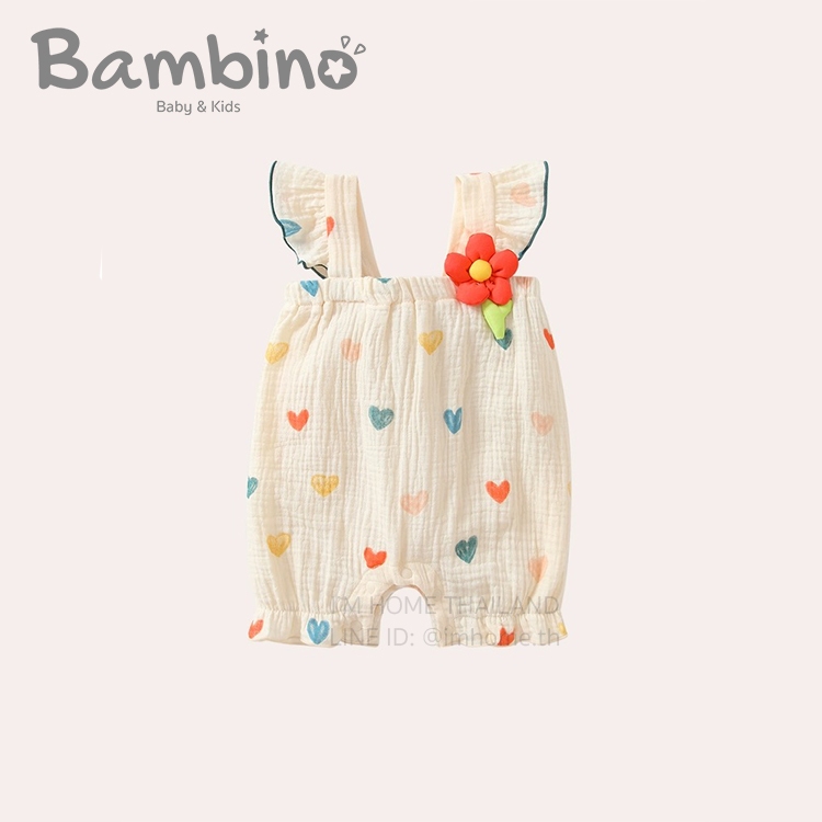 Bambino ชุดบอดี้สูทเด็กทารก ชุดจั๊มสูทเด็กทารก ชุดเด็กอ่อน ชุดเด็กแรกเกิด  Baby Bodysuits Jumpsuits