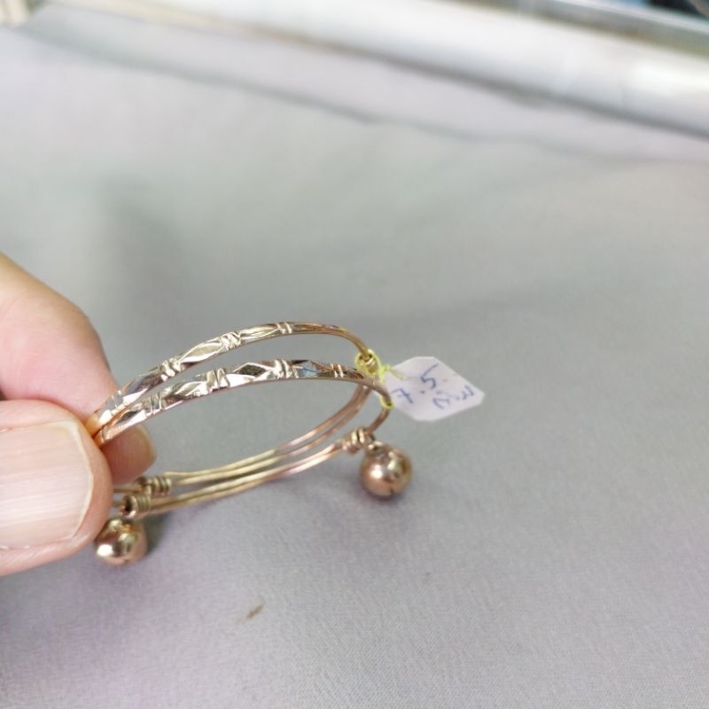 กำไลข้อเท้าเด็ก นากเก่าแท้ 40%