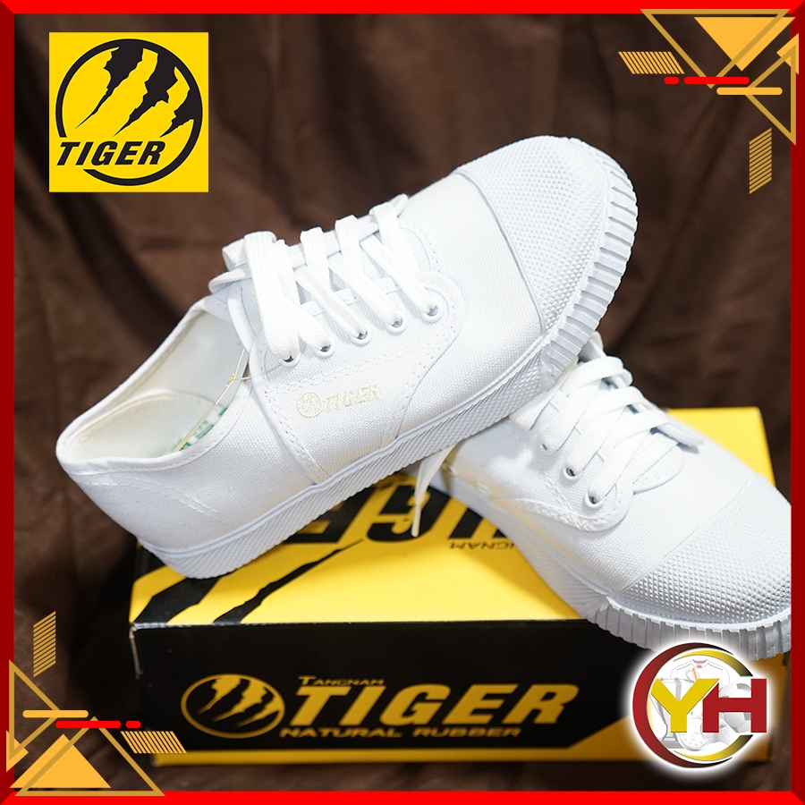 รองเท้าผ้าใบ Tiger 205 พื้นสีเขียว รองเท้านักเรียน สีน้ำตาล/ขาว/ดำ แบรนด์ Chappy พร้อมส่งของแท้ 100% - รูปที่ 5