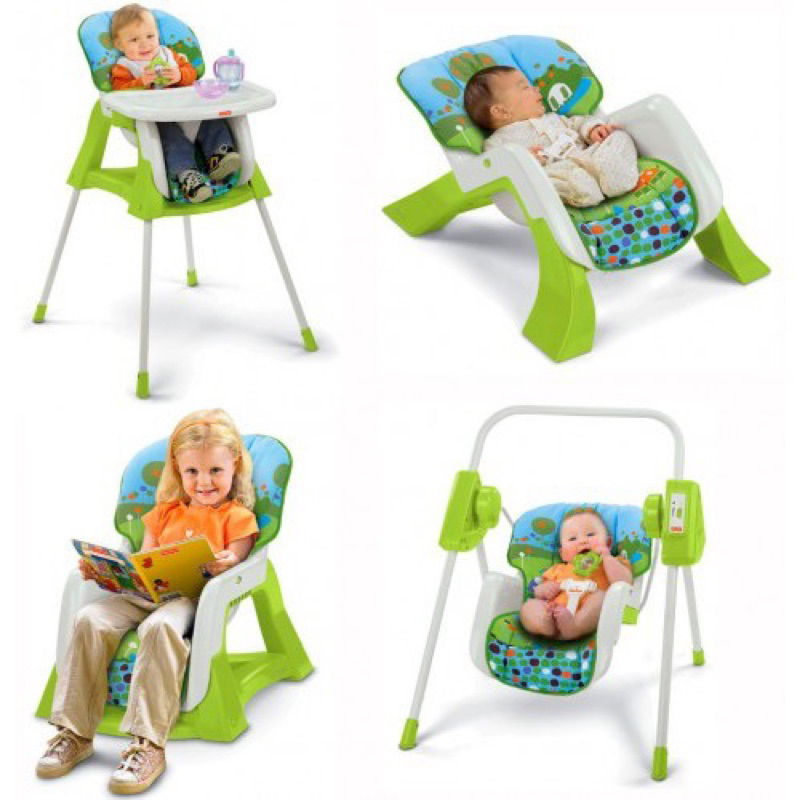 พร้อมกล่องFisher Price ฟิชเชอร์ ไพรส์ EZ Bundle 4-in-1 Baby System เก้าอี้ทานข้าวเด็กปรับได้4 แบบ