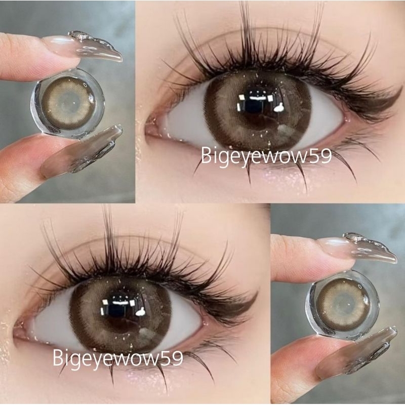 คอนแทคเลนส์ ilens ลาย Olive brown,gray ค่าอมน้ำ60%  กรองแสง ใส่สบายมีอย.