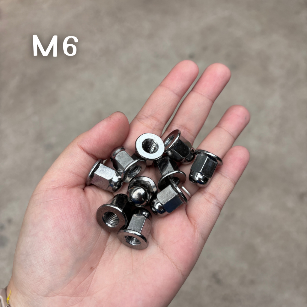 น็อตฝาสูบหัวหมวก ชุดน็อตเสาคอท่อ M6 M7 M8 เหล็กชุป เลือกรายการในตัวเลือกได้เลย