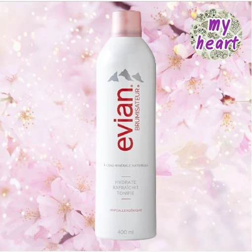 Evian Brumisateur Hydrate Rafraichit Tonifle 400ml สเปรย์น้ำแร่ธรรมชาติเอเวียง จากเทือกเขาแอลป์ ประเทศฝรั่งเศส