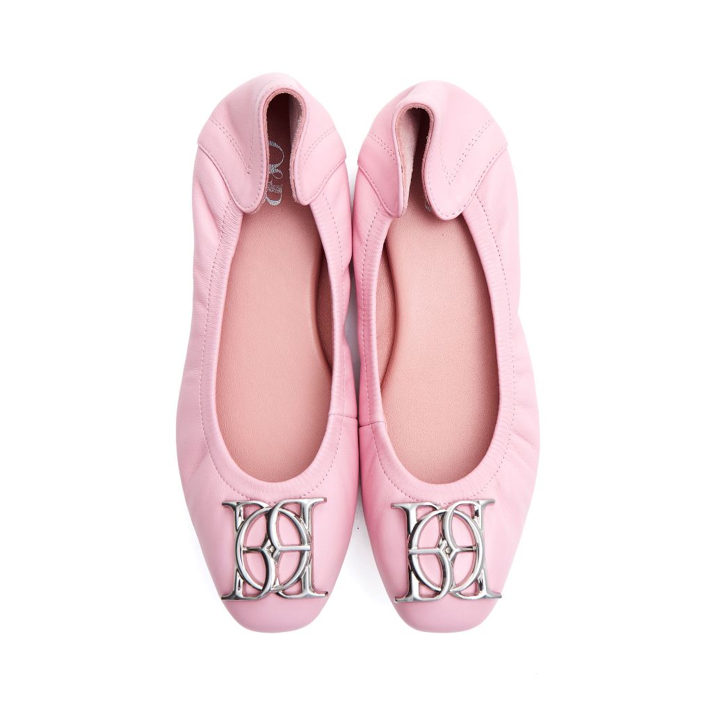 O&B รองเท้าหนังแกะ รุ่น AUDREY CREST IN BUBBLEGUM PINK-11087CS36555F_S4PIXX