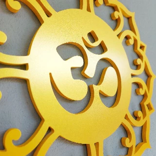 ฉลุลายสัญลักษณ์โอม เสริมสิริมงคล ติดหิ้งพระ ร้านค้า หรือตกแต่งทั่วไป