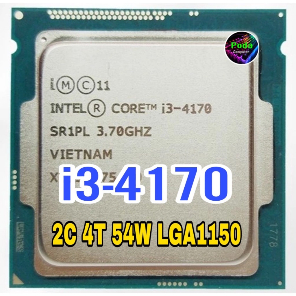 ซีพียู CPU Intel Core i3-4170 2คอ4เทรด 54W LGA 1150 ฟรีซิลิโคน1ซอง i3 4170