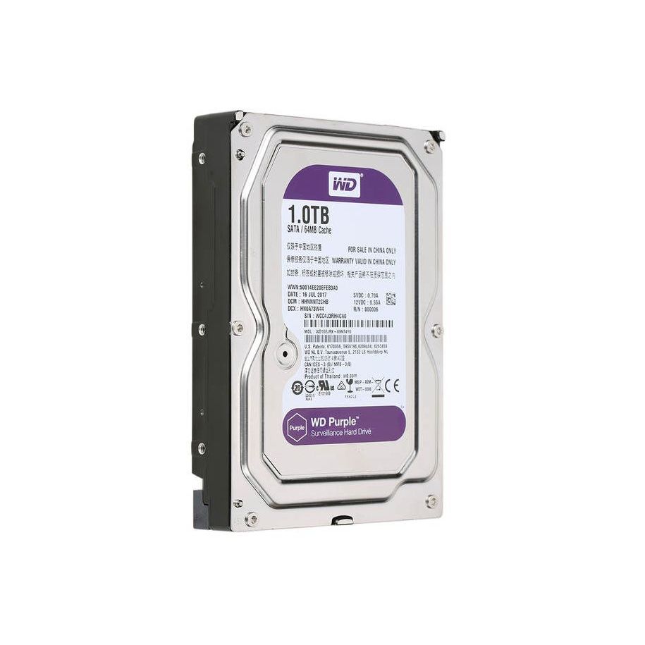 WD Purple 1TB - 2TB-3TB ฮาร์ดดิสก์ กล้องวงจรปิด เดสก์ท็อปฮาร์ดดิสก์ภายใน 5900 RPM SATA 6 กิกะไบต์/วินาที 256MB